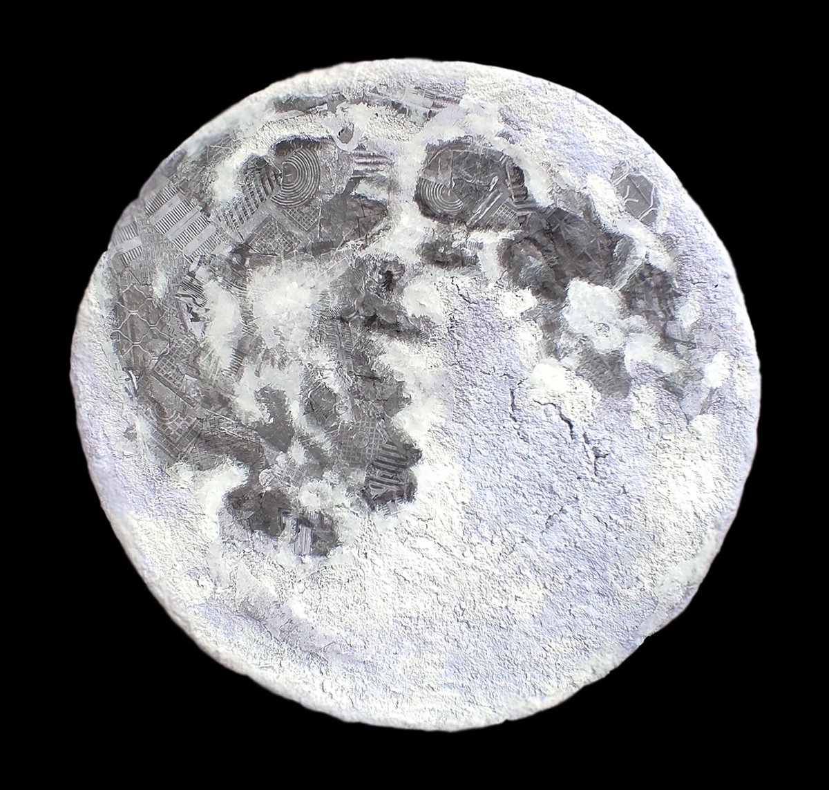 Abstract Sculpture By Andromachi Giannopoulou, 35 X 35, Walking Daydreamer At Night, Original Artwork