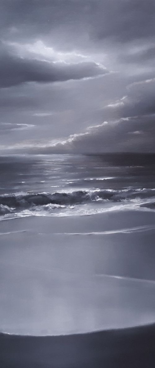 SILVER SEA. 80x80cm by Rafael Carrascal