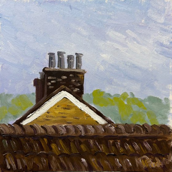chimney on the roof