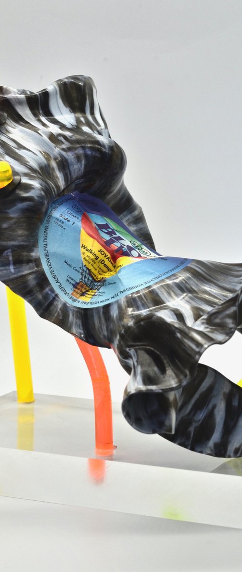 Vinyl Music Record Sculpture - "Up On The Rave" by Seona Mason