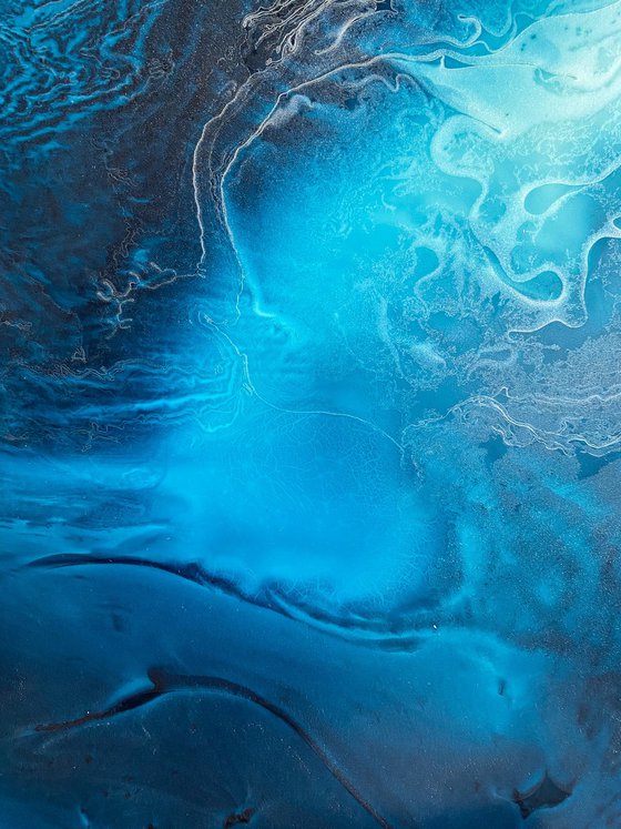 Abstract Ocean Fluid Art