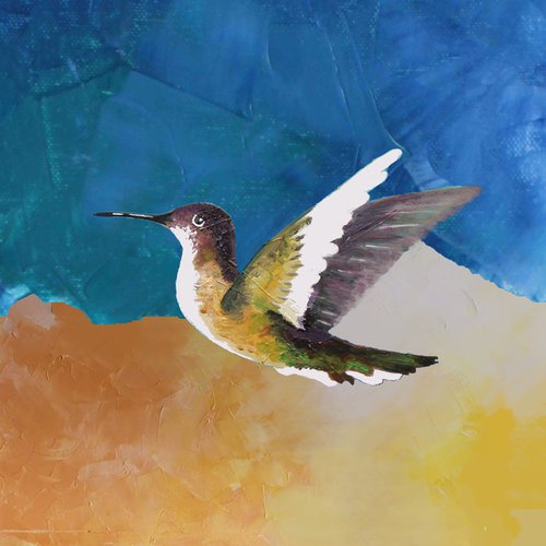 Hummingbird in contrast by Olha Gitman