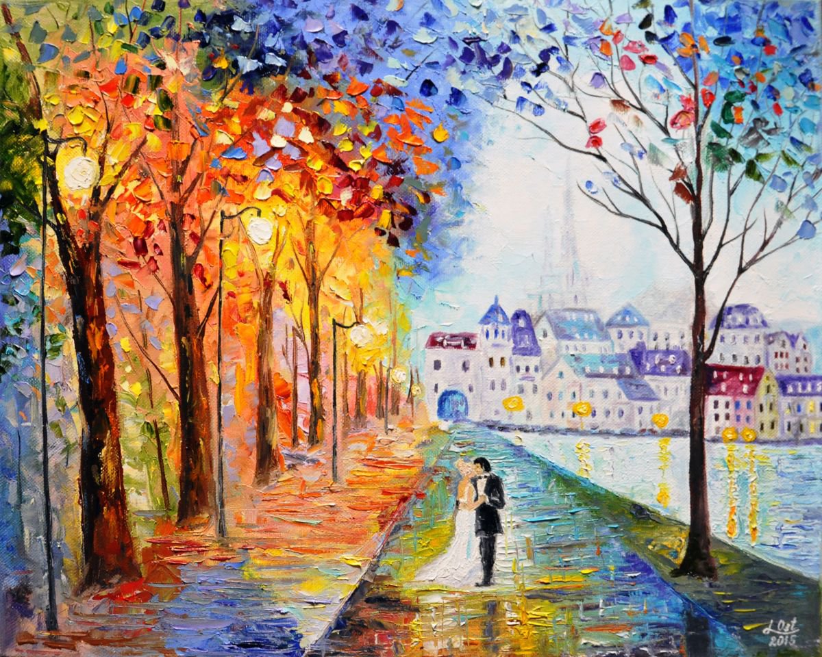 Oil Painting , Golden Autumn By Luba Ostroushko, 20 X 16, Artwork For Sale On Artfinder