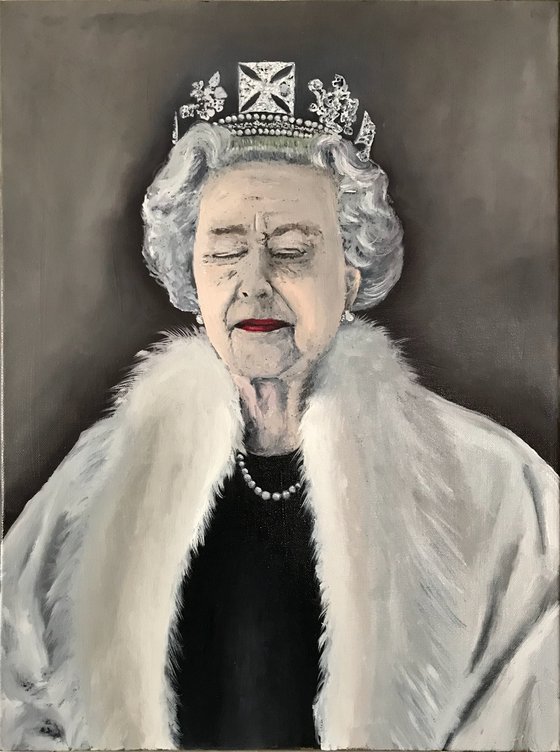 Painting of famous photo of famous personage