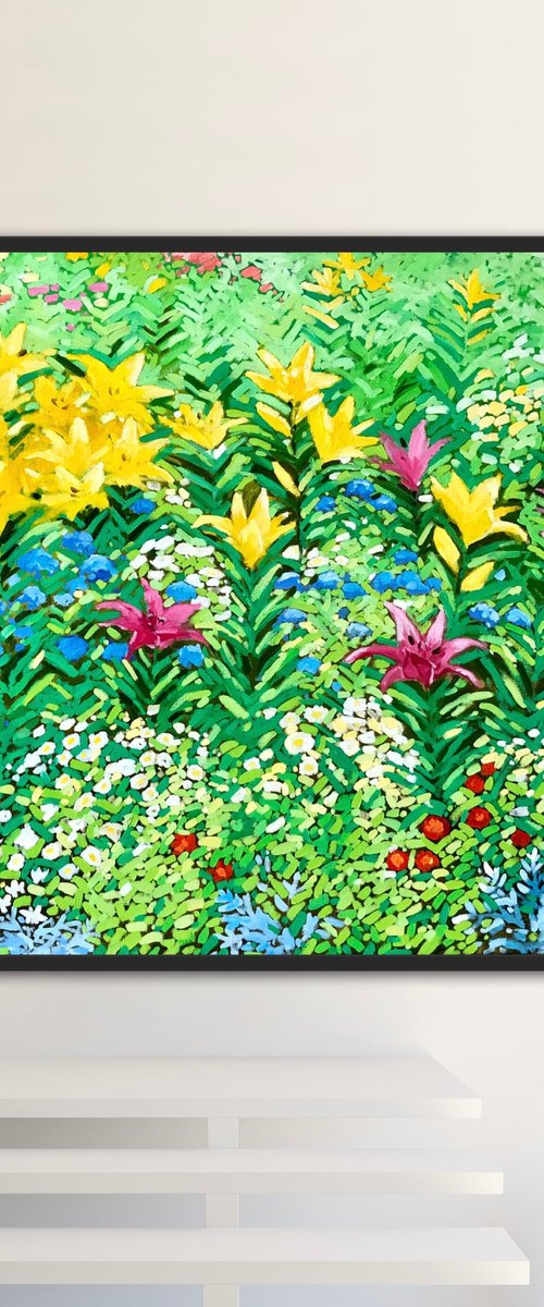 Yellow lilies by Volodymyr Smoliak