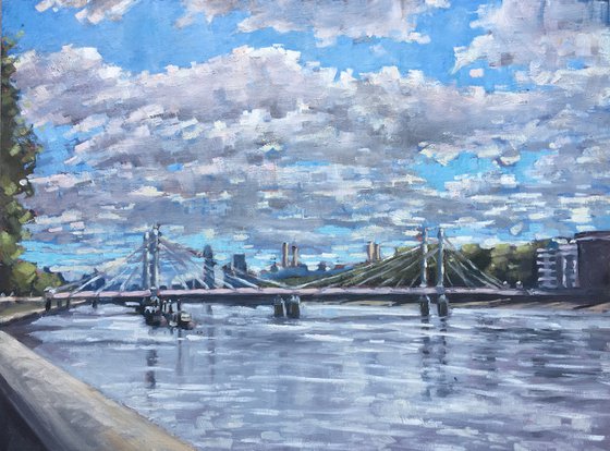 Albert Bridge summer skies