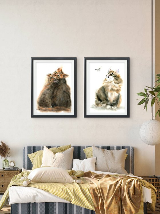 Cats - Diptych