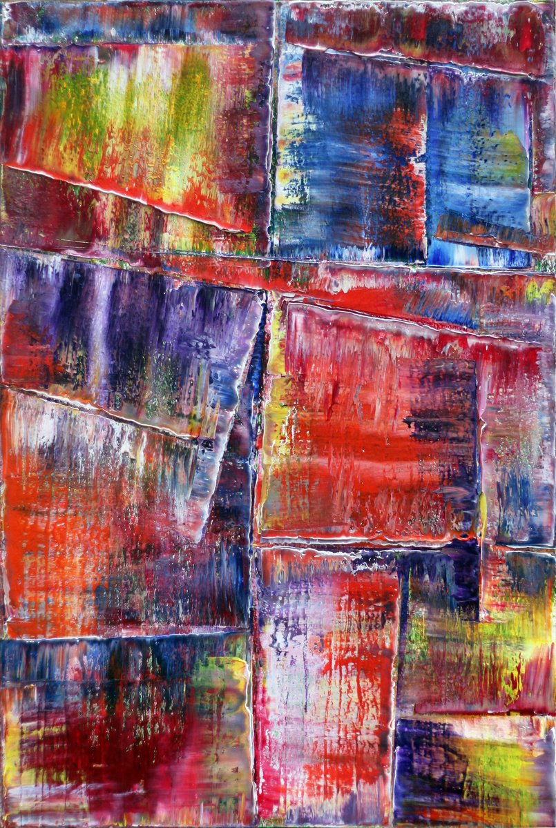 Abstract Oil Painting By Preston M. Smith (Pms), 24 X 36", "Don