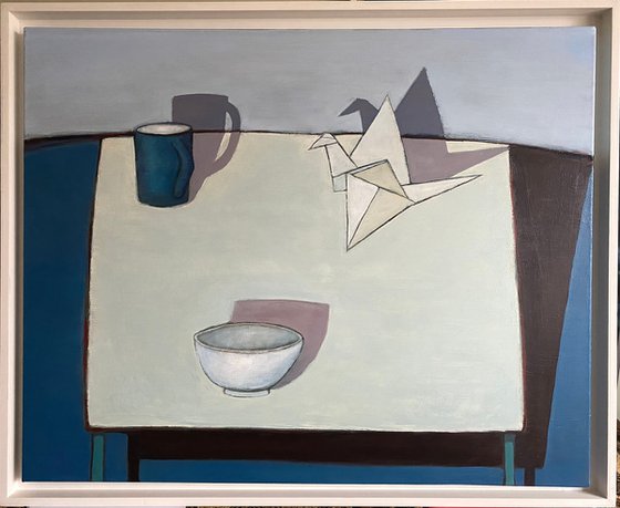 Still Life with Origami Bird and Bowl