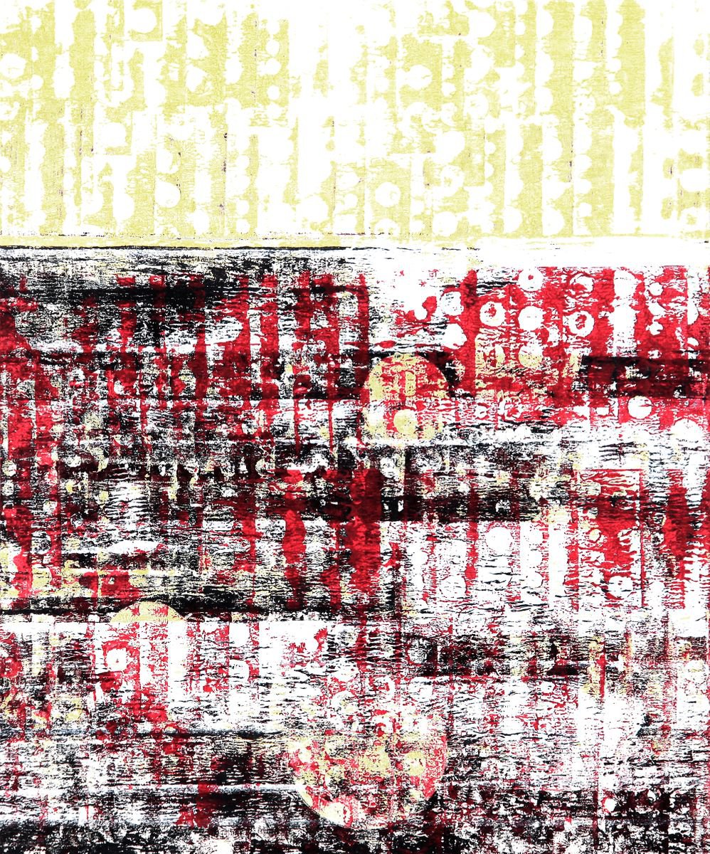 Abstract Acrylic Painting By Petr Strnad, 10 X 12", Nowhere Far Xviii., Original Artwork