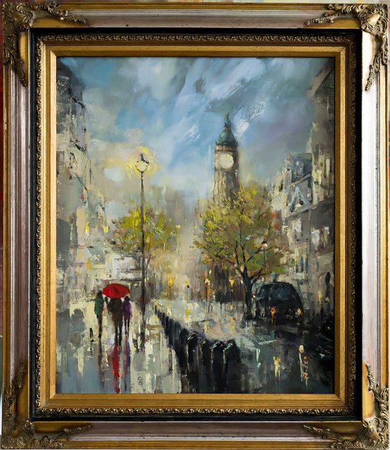 'Rainy London' Framed FREE SHIPPING