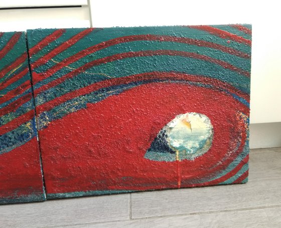 "The moon" polyptych