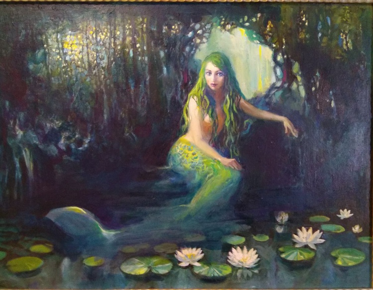 Mermaid 2018 Oil Painting By Olga Muller Artfinder