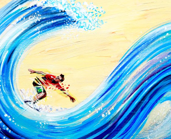 Surfing. Motion. Wave. Ocean