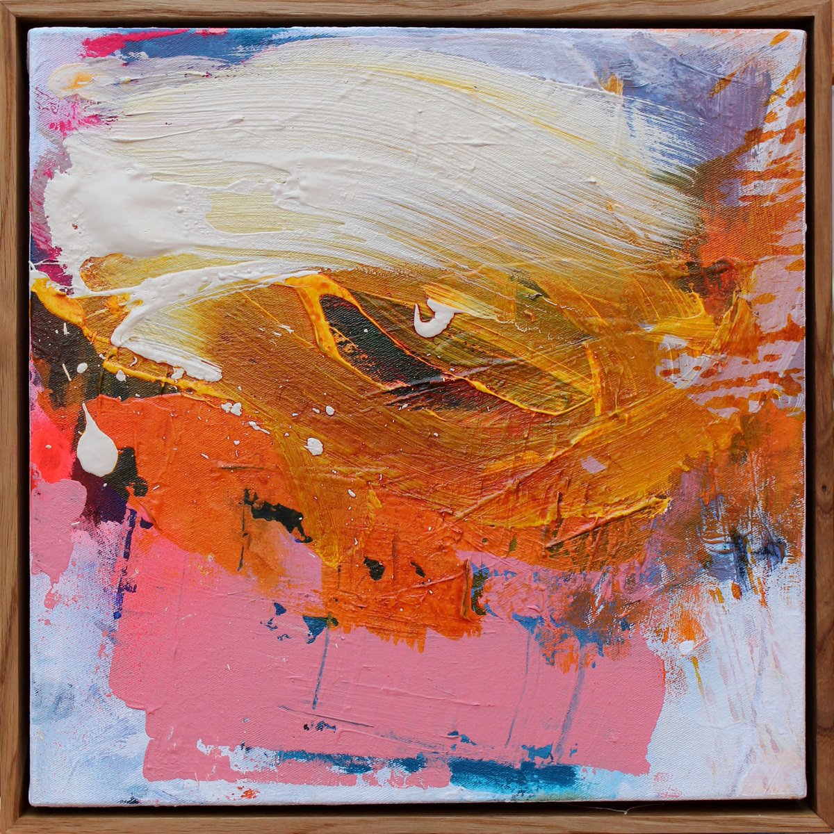 Abstract Painting By Daniela Schweinsberg, 13 X 13, Color Stories (Of Brush Strokes And Beyond) 4, Original Artwork