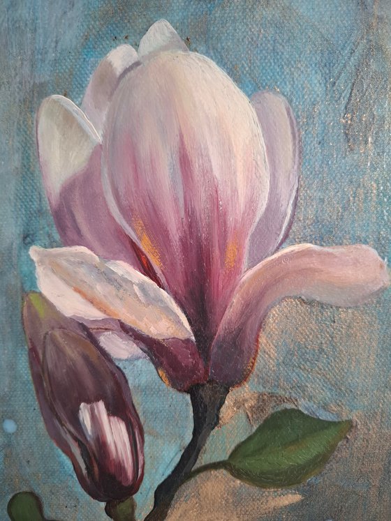 Painting on canvas "Magnolia"