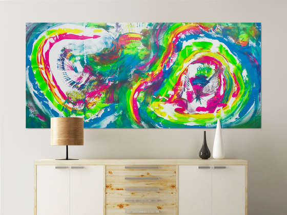 Infinite rainbow, 200x90 cm