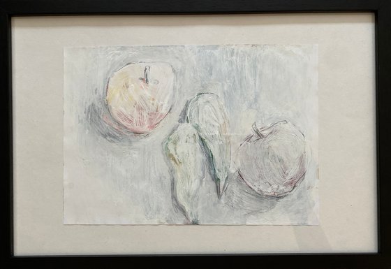 Fruit on white